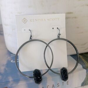 Kendra Scott hoops with druzy